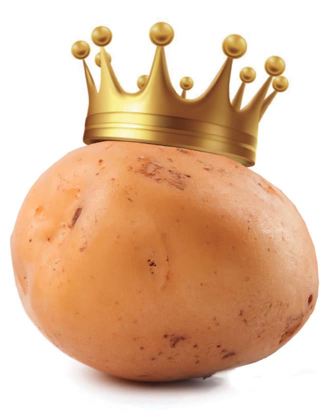 Potato wearing a crown