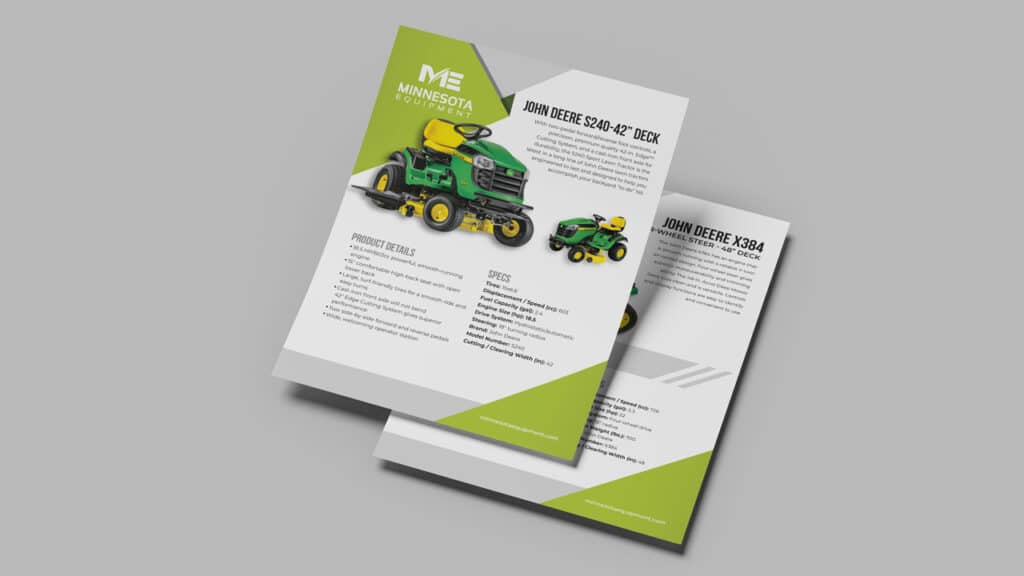 Minnesota Equipment brochure featured on the Bullseye Media website