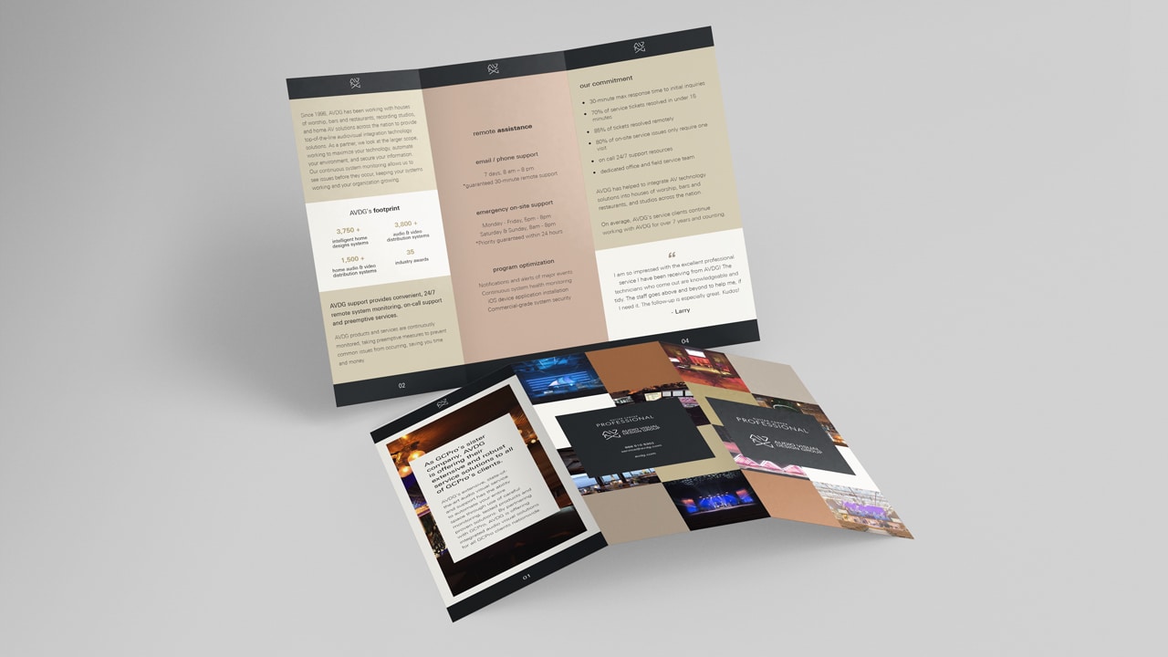 AVDG creative - trifold brochure