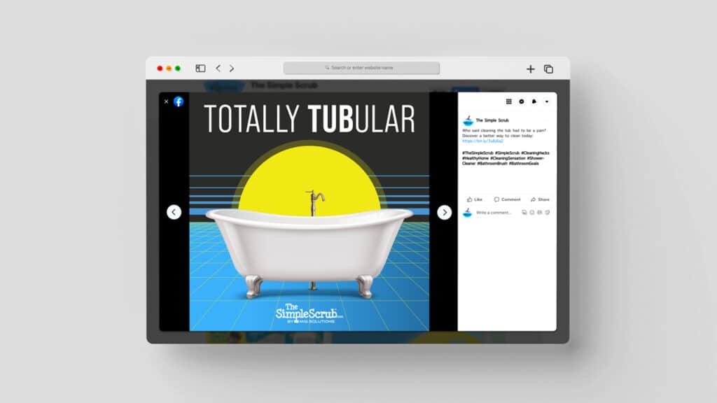 The Simple Scrub social media post