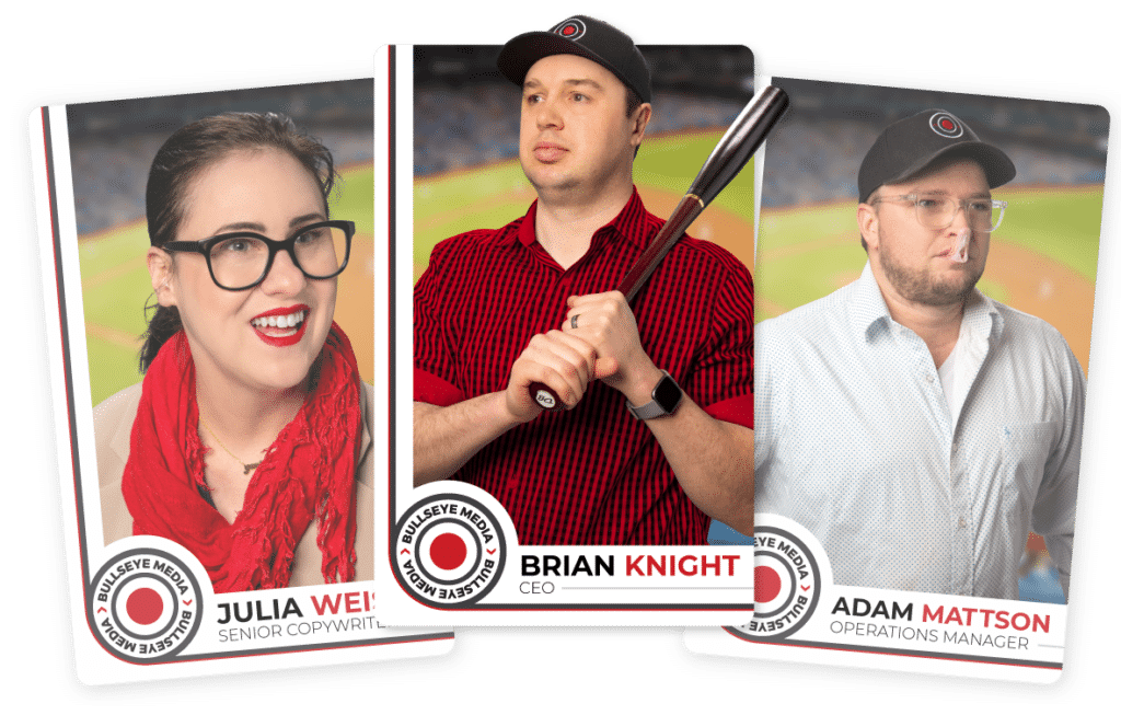 Bullseye Media baseball cards featuring leaders