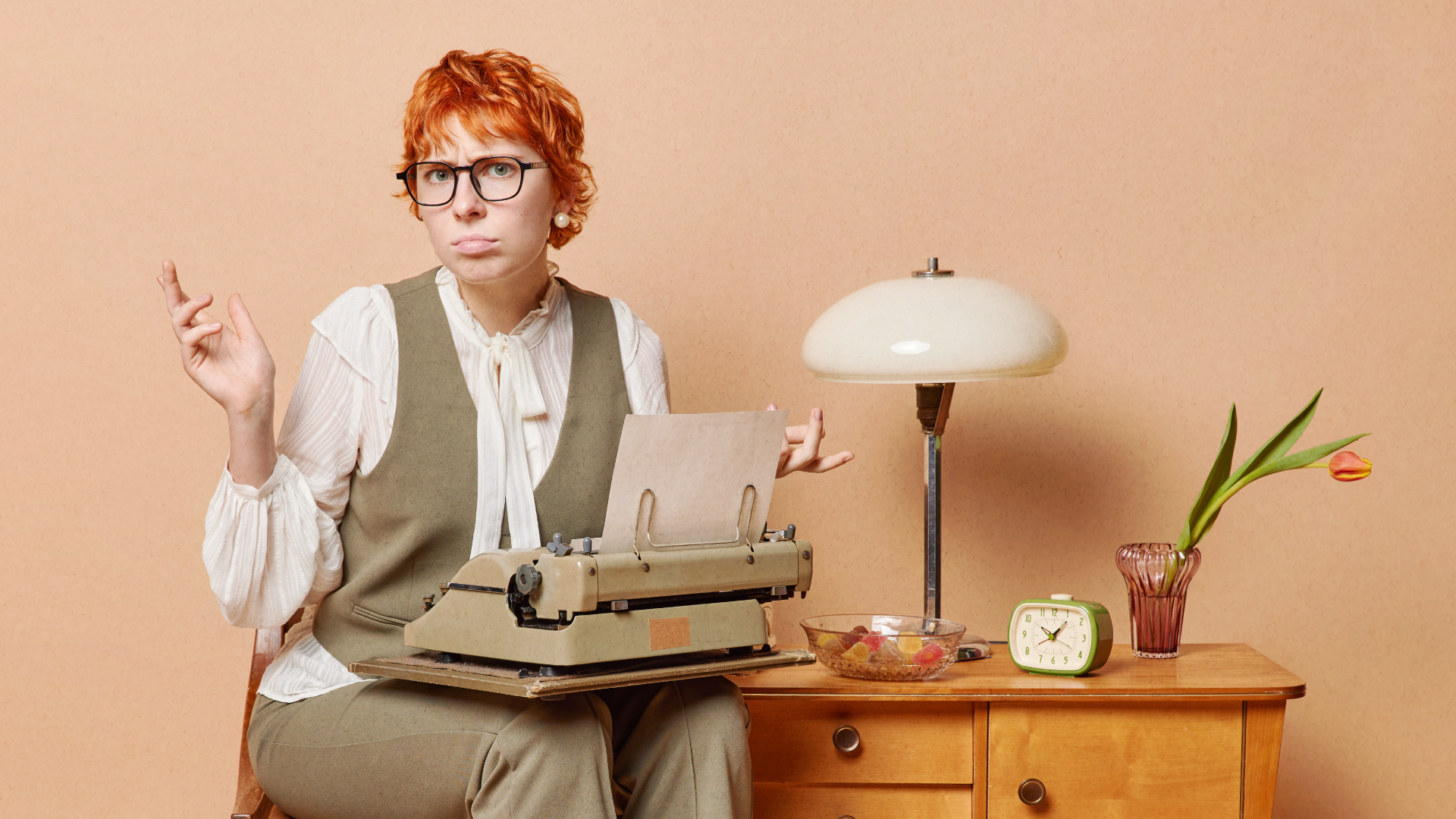 Woman sitting at a desk